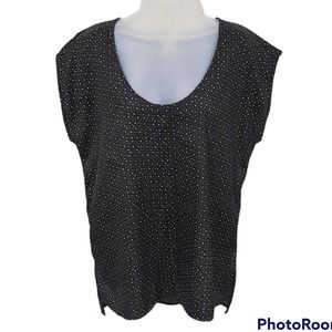 14th & Union Polka dot Dolman Sleeve Boxy Blouse
